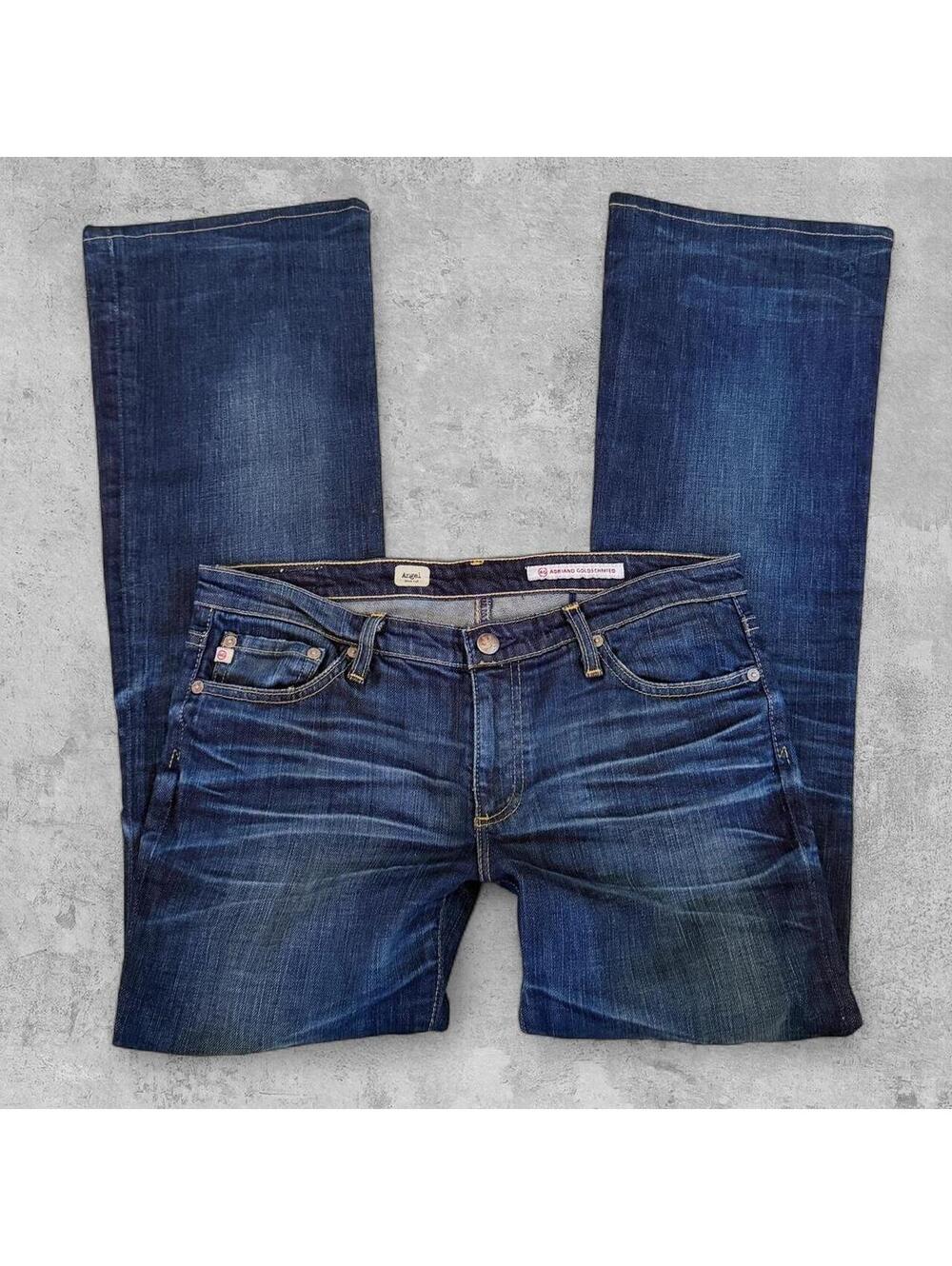 2000s Y2K AG Jeans Adriano Goldschmied Bootcut Dark Wash Jeans Size 33 Low Rise